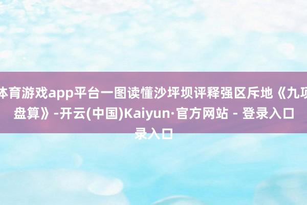 体育游戏app平台一图读懂沙坪坝评释强区斥地《九项盘算》-开云(中国)Kaiyun·官方网站 - 登录入口
