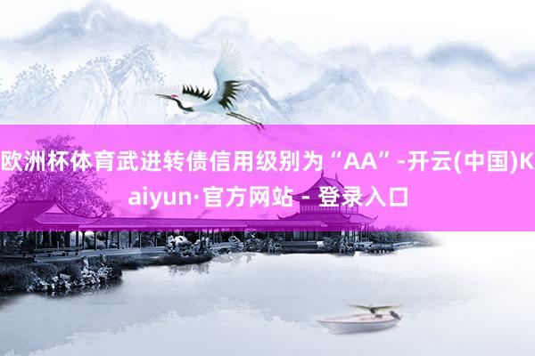 欧洲杯体育武进转债信用级别为“AA”-开云(中国)Kaiyun·官方网站 - 登录入口