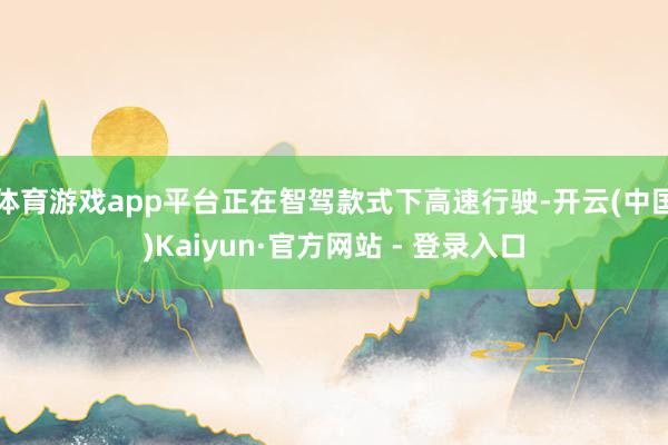 体育游戏app平台正在智驾款式下高速行驶-开云(中国)Kaiyun·官方网站 - 登录入口