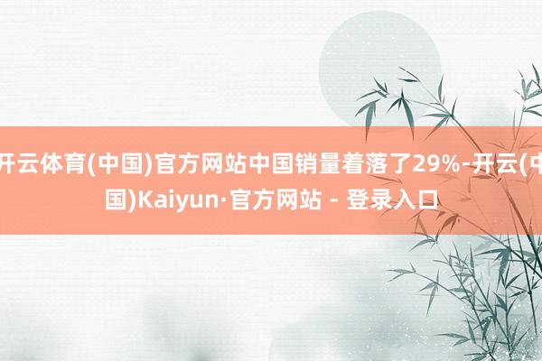 开云体育(中国)官方网站中国销量着落了29%-开云(中国)Kaiyun·官方网站 - 登录入口