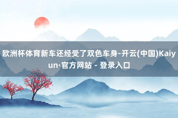 欧洲杯体育新车还经受了双色车身-开云(中国)Kaiyun·官方网站 - 登录入口