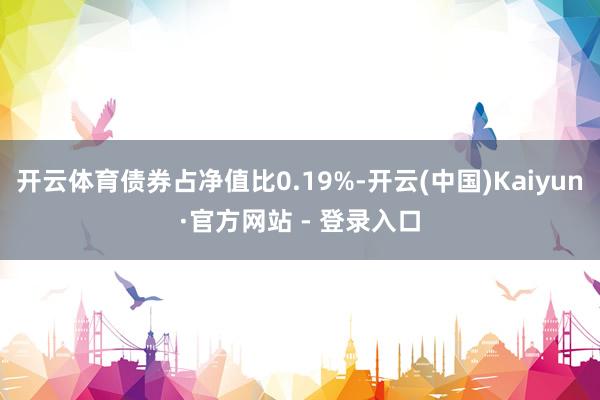 开云体育债券占净值比0.19%-开云(中国)Kaiyun·官方网站 - 登录入口