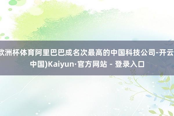 欧洲杯体育阿里巴巴成名次最高的中国科技公司-开云(中国)Kaiyun·官方网站 - 登录入口