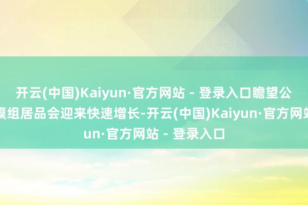 开云(中国)Kaiyun·官方网站 - 登录入口瞻望公司多款垂死模组居品会迎来快速增长-开云(中国)Kaiyun·官方网站 - 登录入口