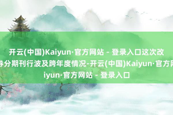 开云(中国)Kaiyun·官方网站 - 登录入口这次改名主要由于债券分期刊行波及跨年度情况-开云(中国)Kaiyun·官方网站 - 登录入口