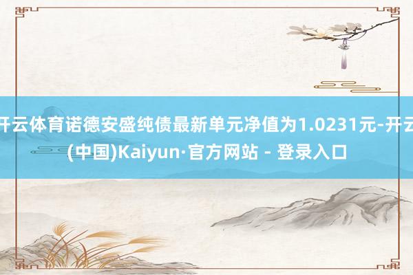 开云体育诺德安盛纯债最新单元净值为1.0231元-开云(中国)Kaiyun·官方网站 - 登录入口