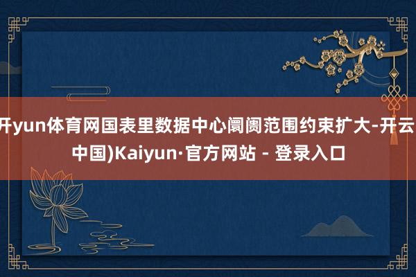 开yun体育网国表里数据中心阛阓范围约束扩大-开云(中国)Kaiyun·官方网站 - 登录入口