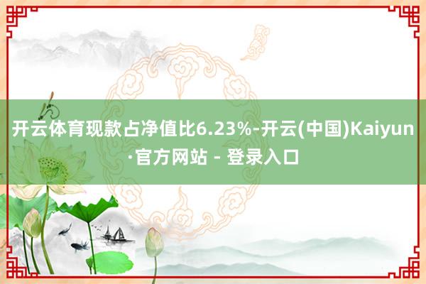 开云体育现款占净值比6.23%-开云(中国)Kaiyun·官方网站 - 登录入口