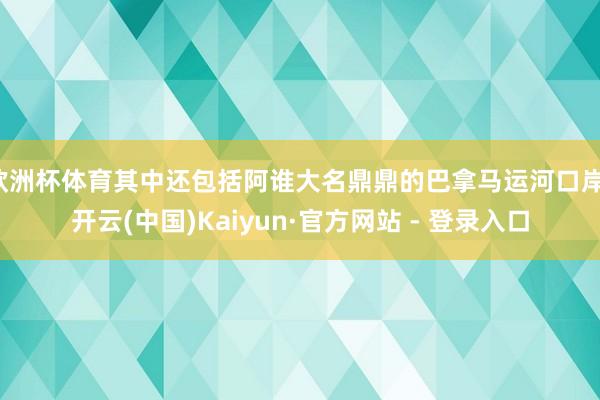 欧洲杯体育其中还包括阿谁大名鼎鼎的巴拿马运河口岸-开云(中国)Kaiyun·官方网站 - 登录入口