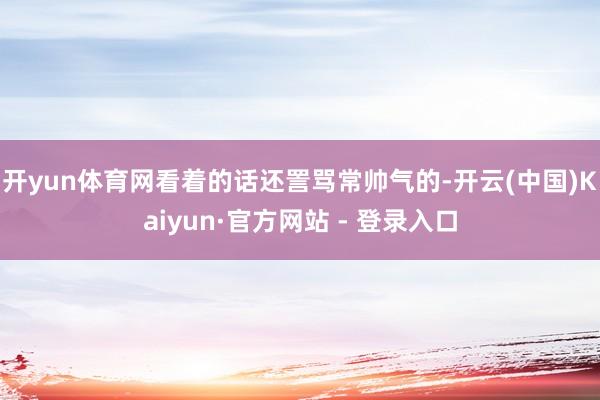 开yun体育网看着的话还詈骂常帅气的-开云(中国)Kaiyun·官方网站 - 登录入口