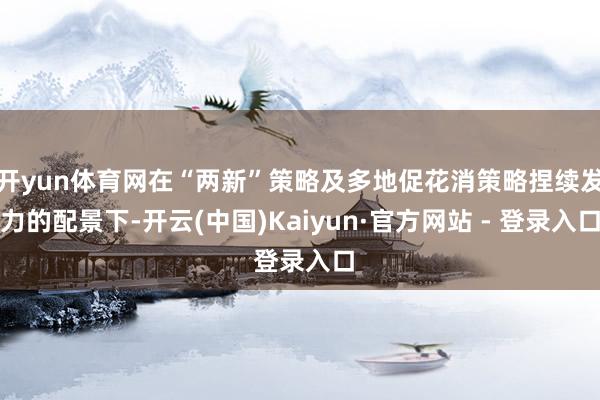 开yun体育网在“两新”策略及多地促花消策略捏续发力的配景下-开云(中国)Kaiyun·官方网站 - 登录入口