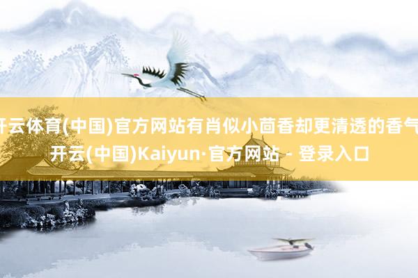 开云体育(中国)官方网站有肖似小茴香却更清透的香气-开云(中国)Kaiyun·官方网站 - 登录入口