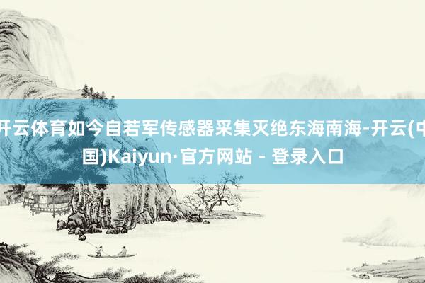 开云体育如今自若军传感器采集灭绝东海南海-开云(中国)Kaiyun·官方网站 - 登录入口